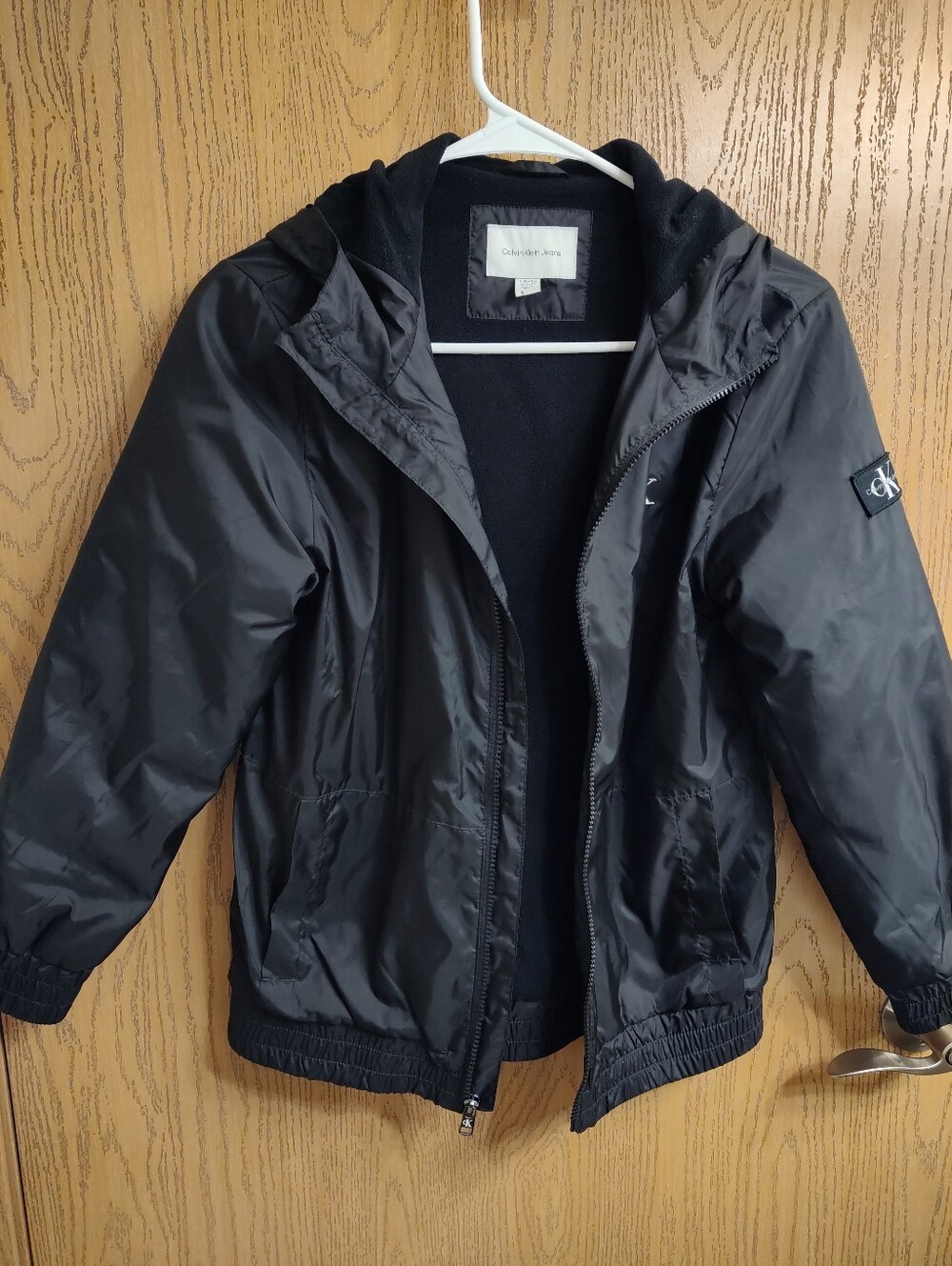Calvin Klein Jeans Kids Black Hooded Puffer Jacket